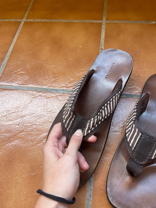 Sandalias de hombre Cortefiel Marrón y Blanco