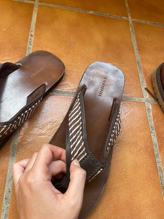 Sandalias de hombre Cortefiel Marrón y Blanco