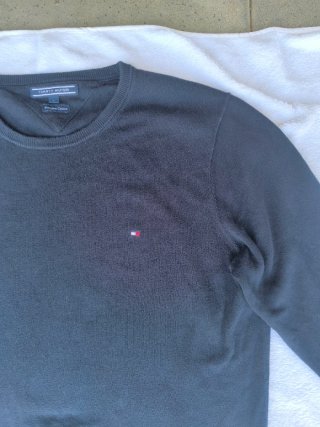 Jersey Tommy Hilfiger Negro Cuello Redondo talla L