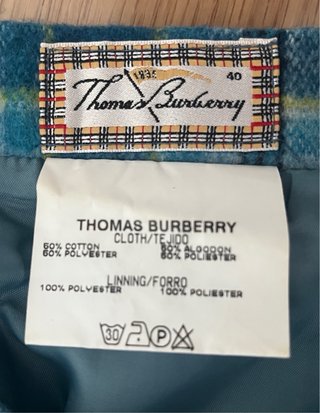 Falda tablas Mini Thomas Burberry Tartán Talla 40