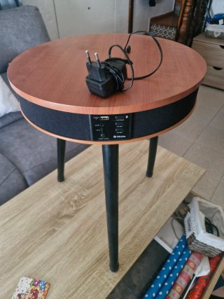 Mesa redonda con Bluetooth