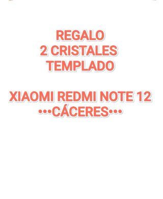 REGALO Xiaomi Redmi Note 12. x2 Cristal templado