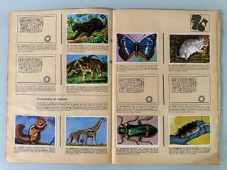 Album antiguo Historia Natural incompleto 1967