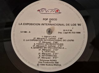 LP Pop Deco La Exposicion Internacional 80s LP