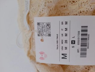 Top encaje Zara M beige lazadas