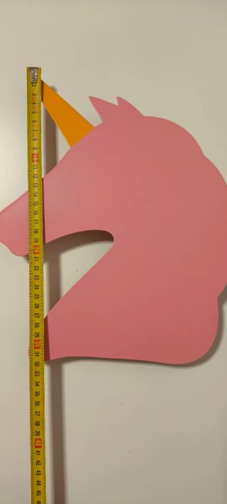 Decoración Unicornio Rosa Metal
