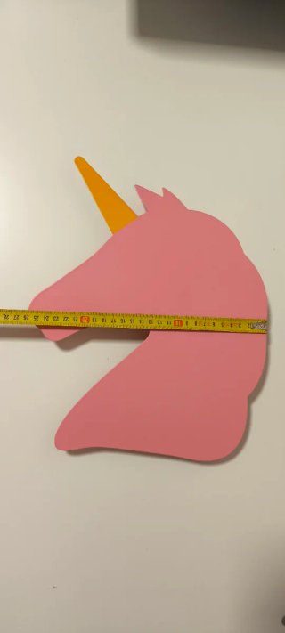 Decoración Unicornio Rosa Metal