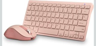 Teclado y Ratón Inalámbrico NGS Rosa