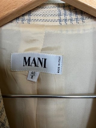 Chaqueta Blazer Lana Cuadros MANI Made in Italy