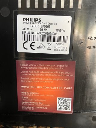 Cafetera Philips EP5363 + Accesorios