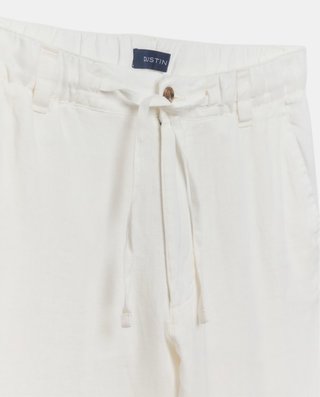 Pantalón Lino Hombre Blanco Regular