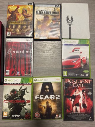 Lote Juegos PC y Xbox 360 + Película Resident Evil