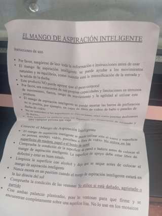 Agarre Ventosa Ducha Baño