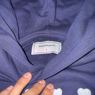 Felpa Nude Project Blu Navy con Patch