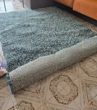 Alfombra Ikea Semillas Verde/Teal