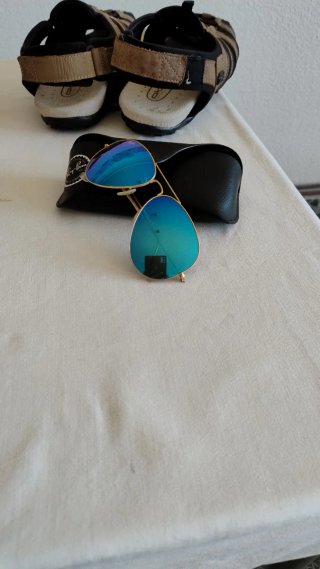 Gafas Ray-Ban Aviator Azul Dorado