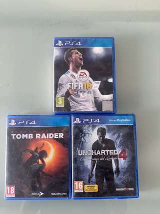 Juegos PS4: FIFA 18, Uncharted 4, Tomb Raider