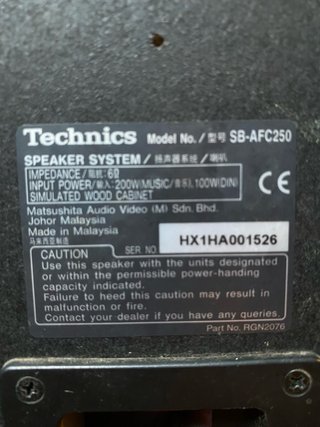 Altavoces Technics SB-AFC250 Negros