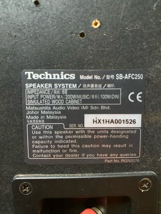 Altavoces Technics SB-AFC250 Negros