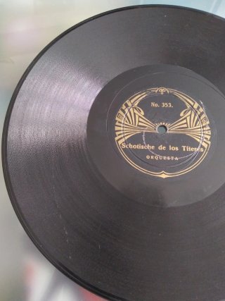 Disco Pizarra Antiguo Schotische de los Titeres
