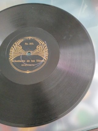 Disco Pizarra Antiguo Schotische de los Titeres