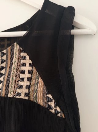 Vestido negro ibicenco estilo boho talla S