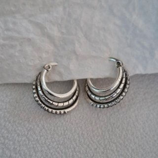 Pendientes Triple Aro Plata