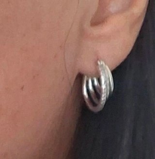 Pendientes Triple Aro Plata