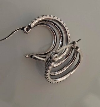 Pendientes Triple Aro Plata