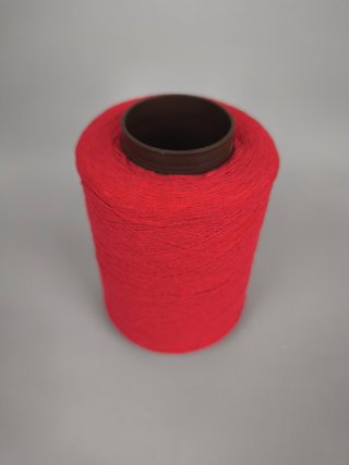Cono hilo rojo para tejer, acabado algodón