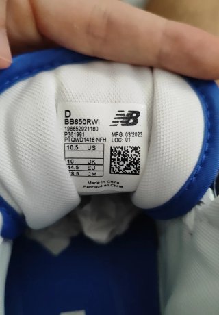 New Balance 650 Talla 44.5 Azul Blanco