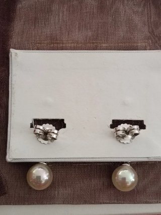 PENDIENTES PERLAS MALLORQUINAS Y PLATA DE 1 LEY