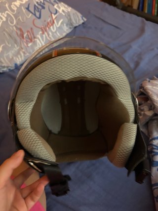 Casco Moto Nero con Visiera