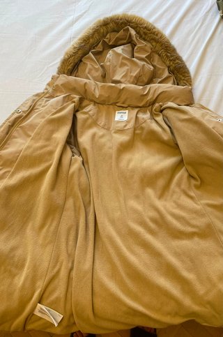 Abrigo acolchado beige Mayoral Talla 12