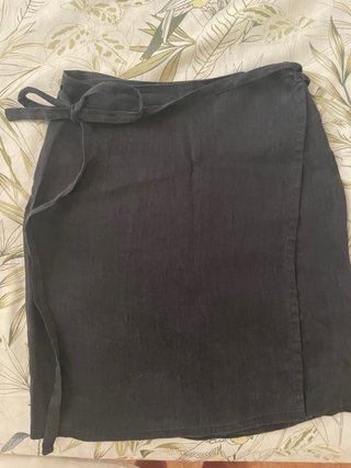 Falda pareo lino Massimo Dutti T.38