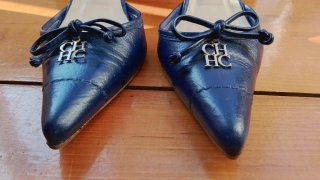 Zapatos CH Carolina Herrera Azul y Dorado