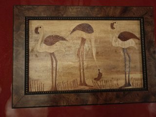 Cuadro de madera flamencos