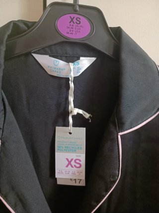 Pijama corto negro XS Primark