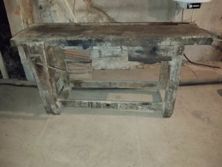 Mesa de carpintero antigua