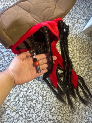 Gorro pirata con pelo y pañuelo