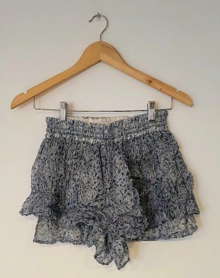 Falda pantalón corta Brownie hilos plateados