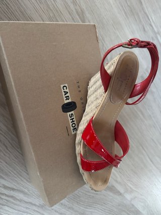Sandalias cuña Car Shoe rojas