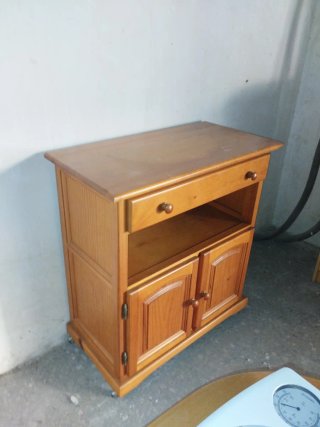 Mesa TV madera con cajón y puertas