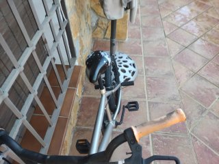 Bicicleta BMX Plata y Naranja