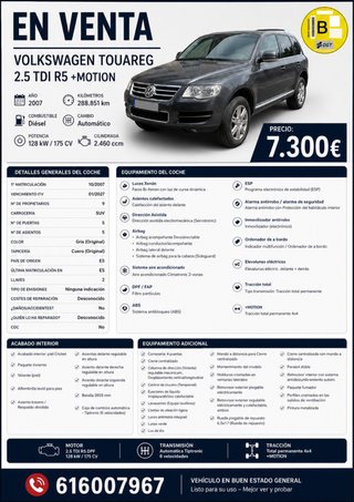 Volkswagen Touareg R5 2.5 TDI 174CV Tiptronic