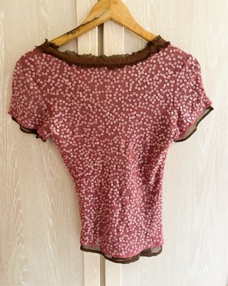 Top Tintoretto Seda Rosa Lentejuelas