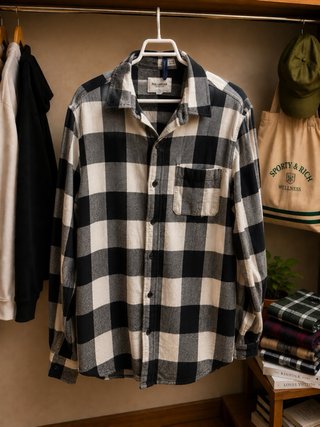 Camisa de cuadros hombre