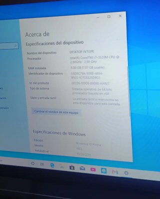 Portátil Lenovo G580 i7 8GB RAM SSD 128GB
