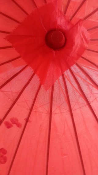 Sombrilla china de madera hecha a mano