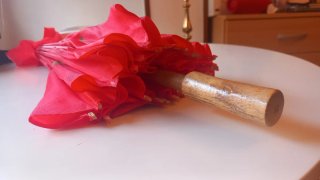 Sombrilla china de madera hecha a mano
